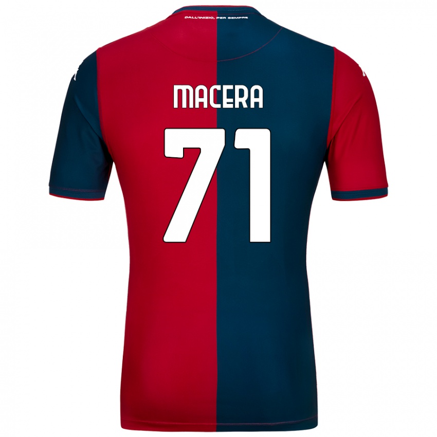 Herren Matilde Macera #71 Rot Dunkelblau Heimtrikot Trikot 2024/25 T-Shirt Österreich