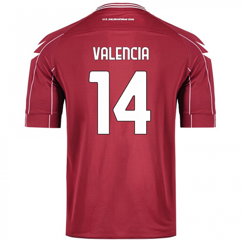 Herren Diego Valencia #14 Burgundrot Heimtrikot Trikot 2024/25 T-Shirt Österreich