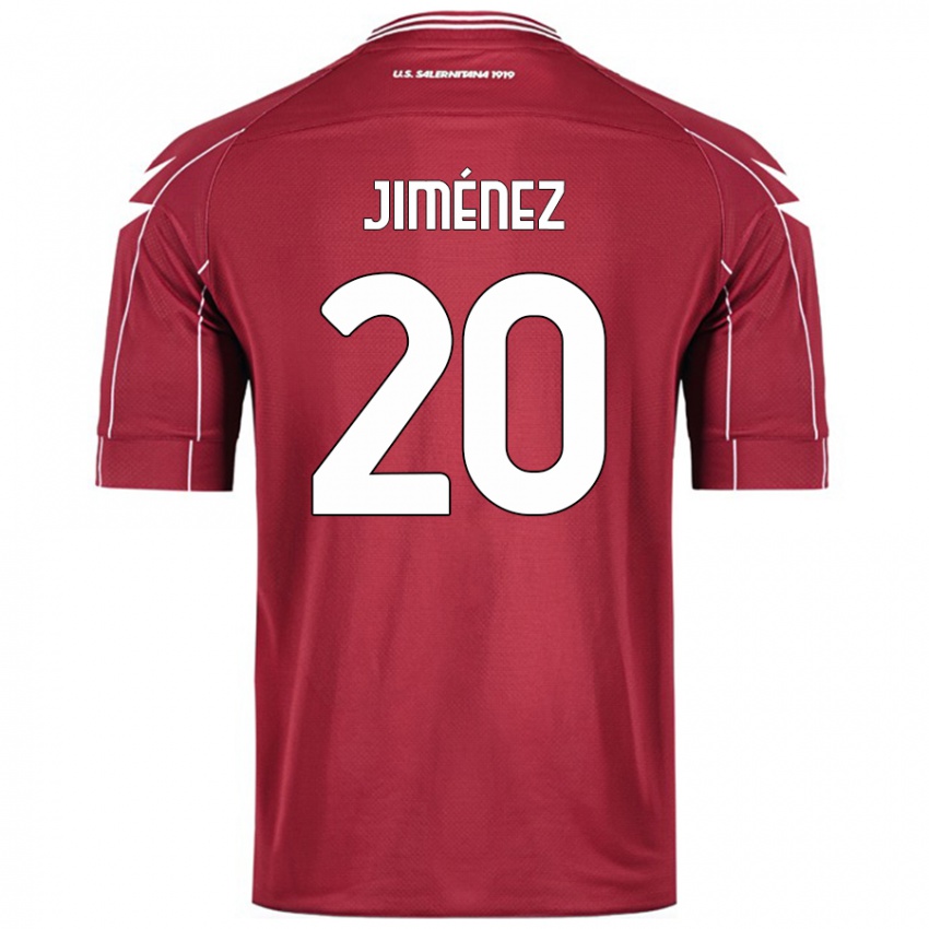 Herren Kaleb Jiménez #20 Burgundrot Heimtrikot Trikot 2024/25 T-Shirt Österreich