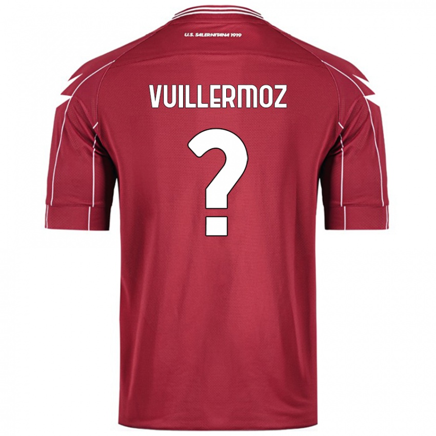 Herren Joshua Vuillermoz #0 Burgundrot Heimtrikot Trikot 2024/25 T-Shirt Österreich