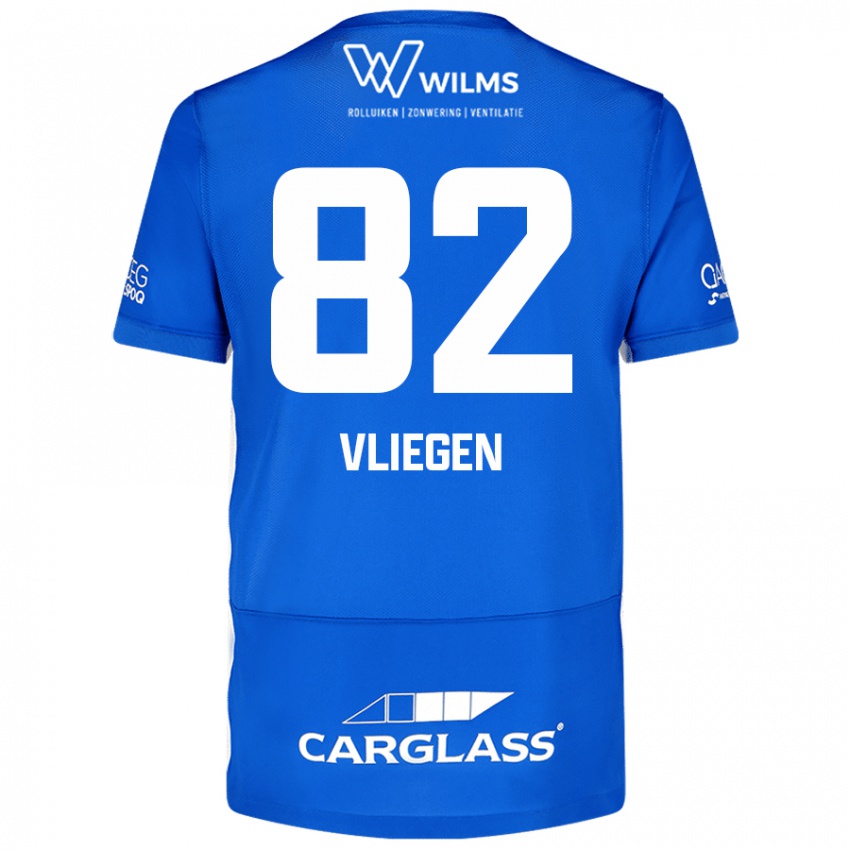 Herren Olivier Vliegen #82 Blau Heimtrikot Trikot 2024/25 T-Shirt Österreich