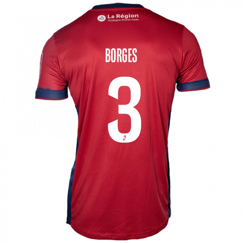 Herren Neto Borges #3 Hellburgunderrot Heimtrikot Trikot 2024/25 T-Shirt Österreich