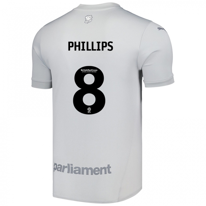 Herren Adam Phillips #8 Silbergrau Auswärtstrikot Trikot 2024/25 T-Shirt Österreich