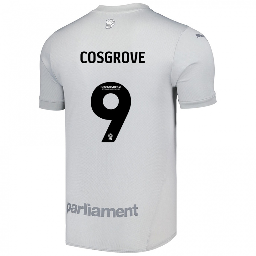 Herren Sam Cosgrove #9 Silbergrau Auswärtstrikot Trikot 2024/25 T-Shirt Österreich