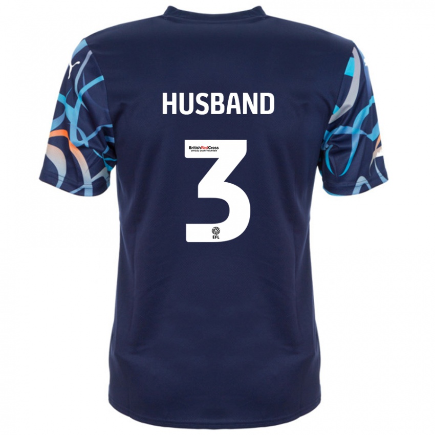 Herren James Husband #3 Marineblau Auswärtstrikot Trikot 2024/25 T-Shirt Österreich