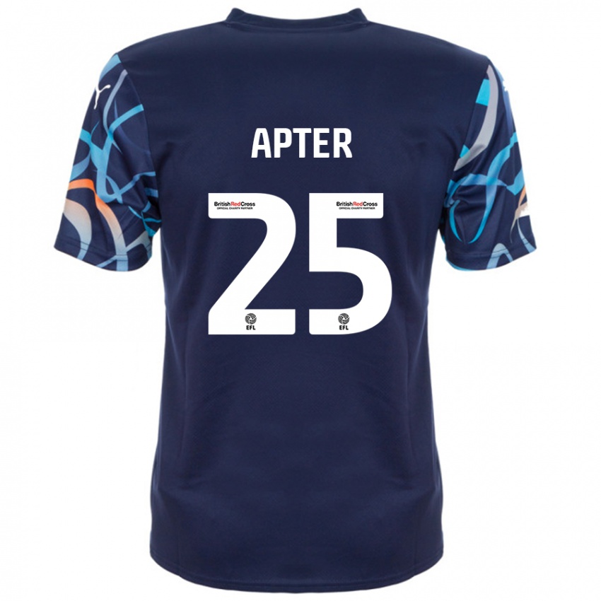 Herren Rob Apter #25 Marineblau Auswärtstrikot Trikot 2024/25 T-Shirt Österreich