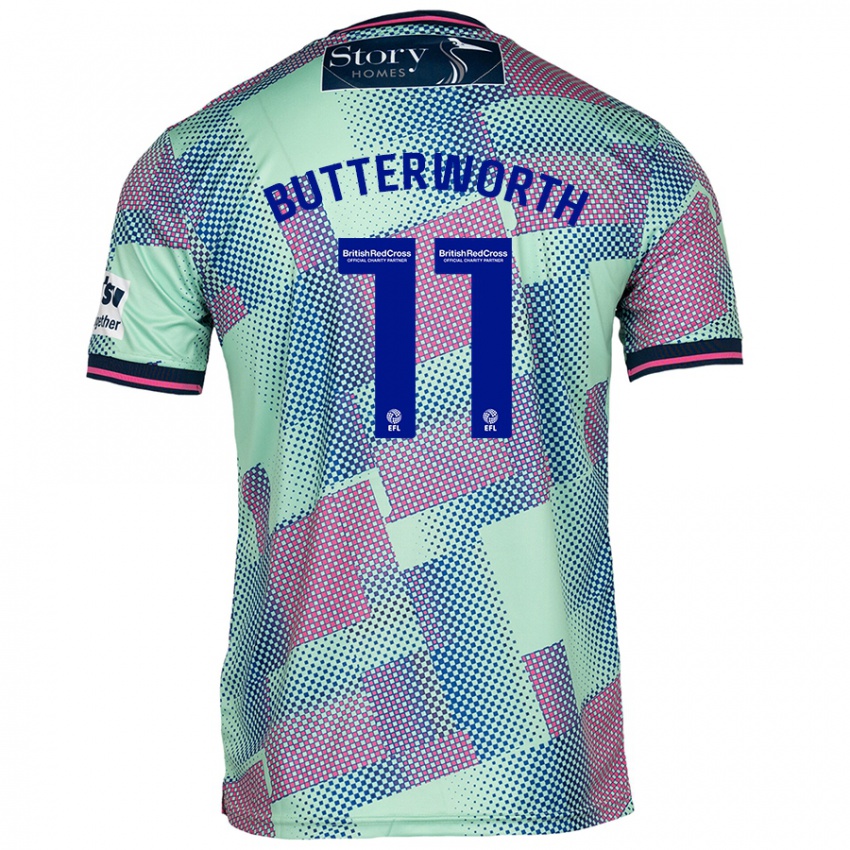 Herren Daniel Butterworth #11 Grün Auswärtstrikot Trikot 2024/25 T-Shirt Österreich