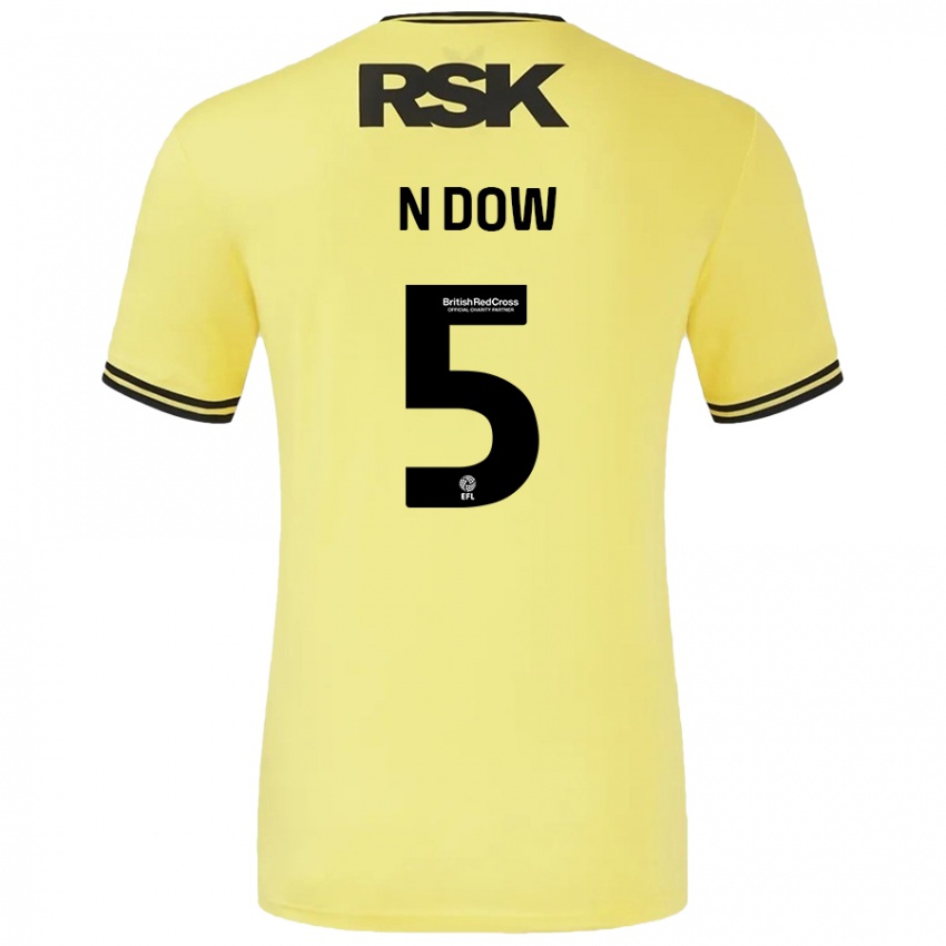 Herren Elisha N'dow #5 Gelb Schwarz Auswärtstrikot Trikot 2024/25 T-Shirt Österreich