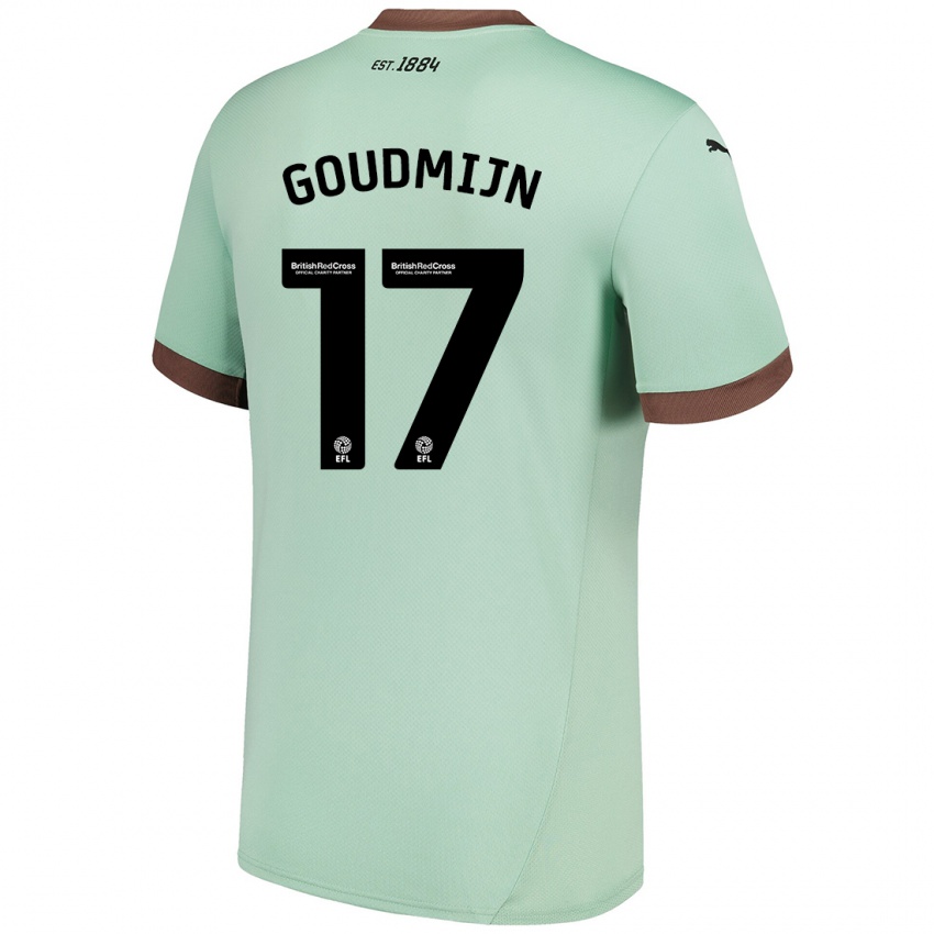 Herren Kenzo Goudmijn #17 Blassgrün Auswärtstrikot Trikot 2024/25 T-Shirt Österreich