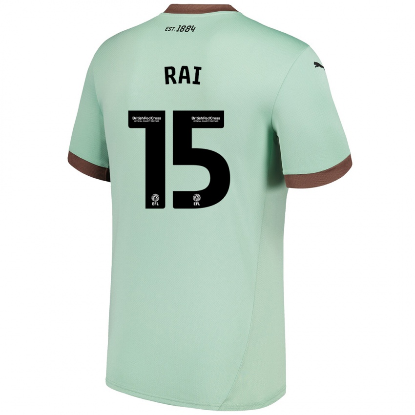 Herren Kira Rai #15 Blassgrün Auswärtstrikot Trikot 2024/25 T-Shirt Österreich