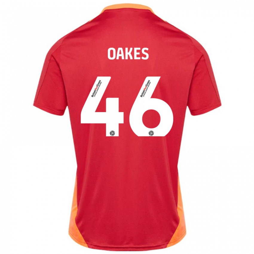 Herren Liam Oakes #46 Blau Cremeweiß Auswärtstrikot Trikot 2024/25 T-Shirt Österreich