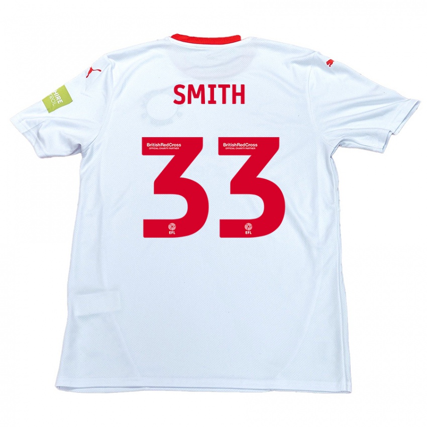 Herren Pele Smith #33 Weiß Auswärtstrikot Trikot 2024/25 T-Shirt Österreich