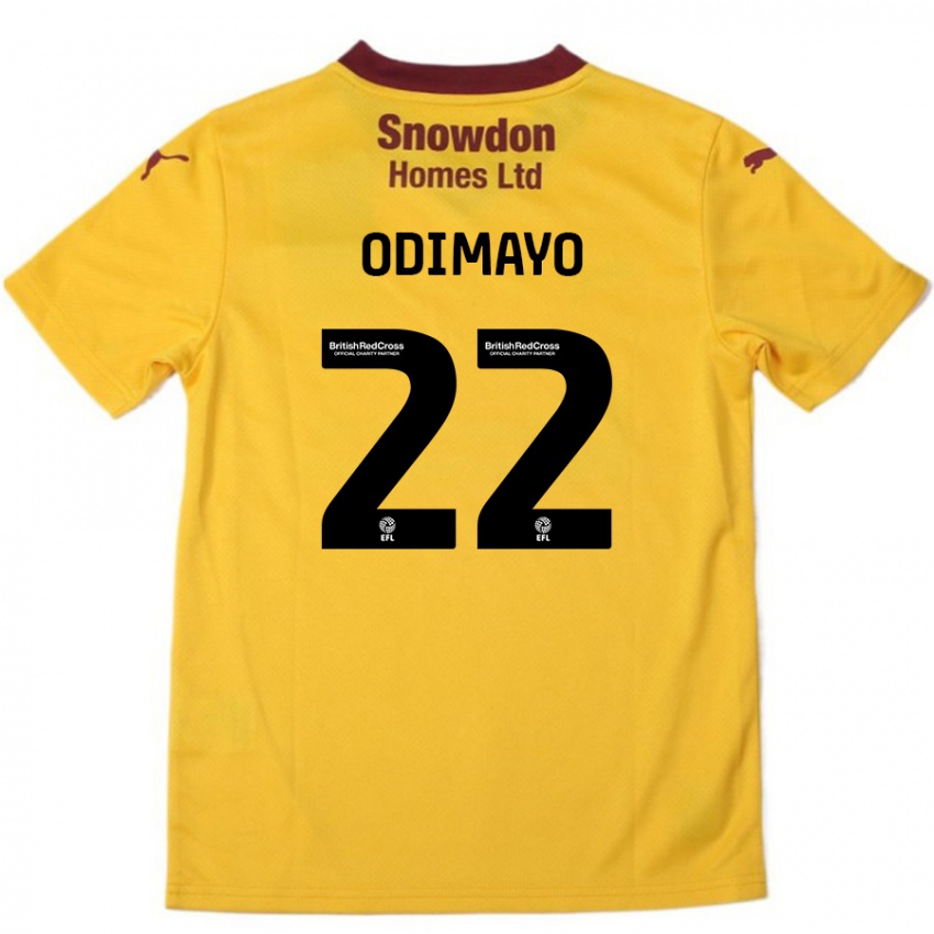 Herren Akin Odimayo #22 Orange Burgunderrot Auswärtstrikot Trikot 2024/25 T-Shirt Österreich