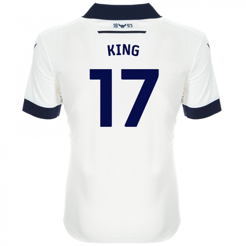 Herren Sarah King #17 Weiß Marineblau Auswärtstrikot Trikot 2024/25 T-Shirt Österreich