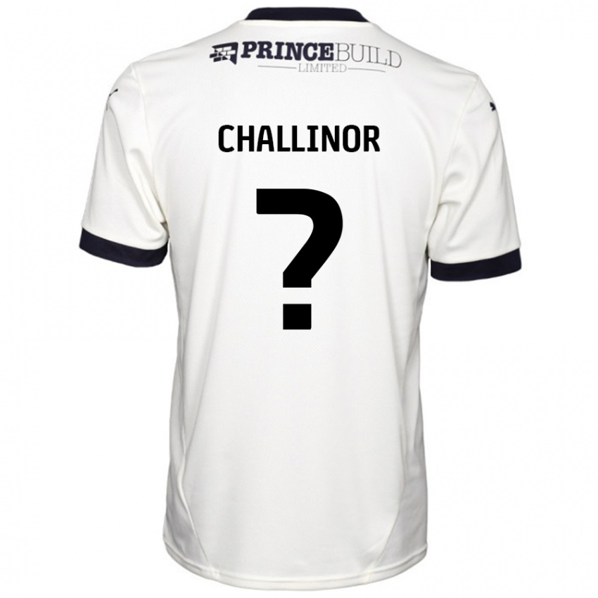 Herren Ben Challinor #0 Cremeweiß Schwarz Auswärtstrikot Trikot 2024/25 T-Shirt Österreich