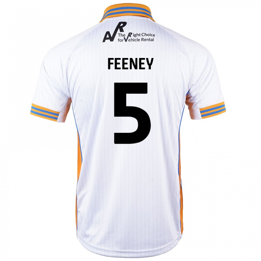 Herren Morgan Feeney #5 Weiß Auswärtstrikot Trikot 2024/25 T-Shirt Österreich