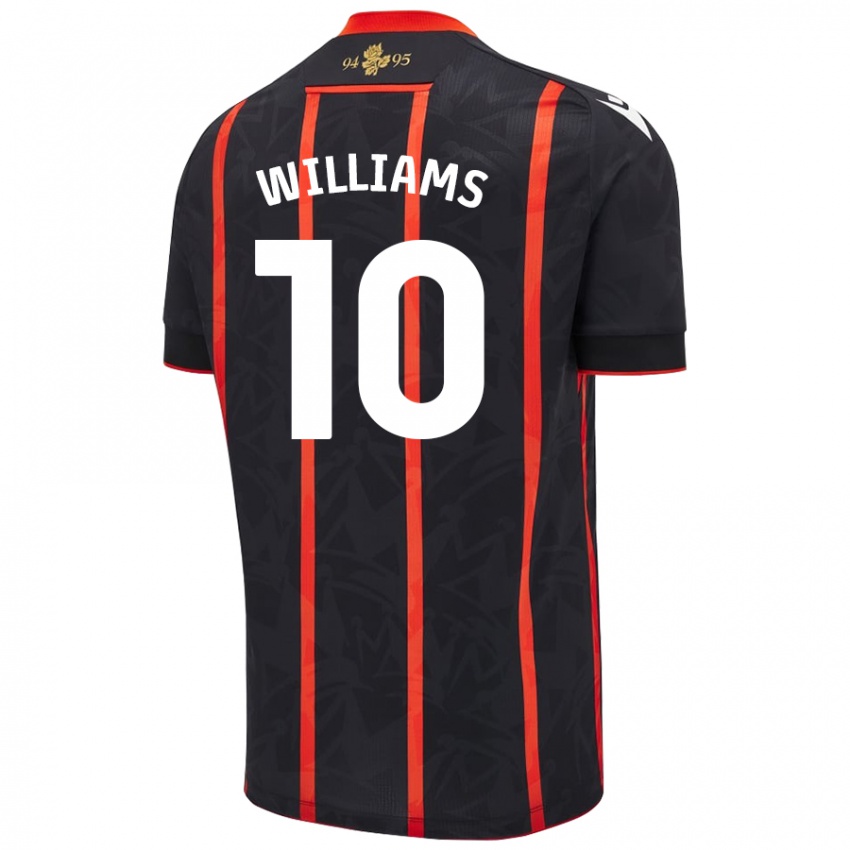 Herren Chloe Williams #10 Schwarz Rot Auswärtstrikot Trikot 2024/25 T-Shirt Österreich