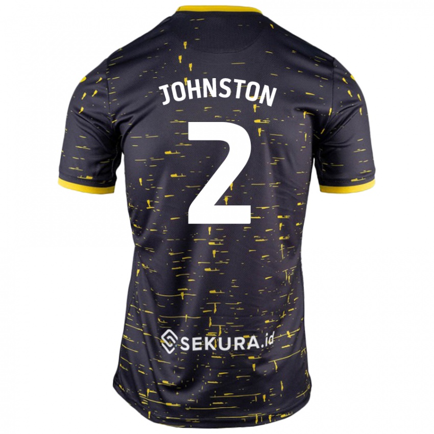 Herren Chardonnay Johnston #2 Schwarz Gelb Auswärtstrikot Trikot 2024/25 T-Shirt Österreich