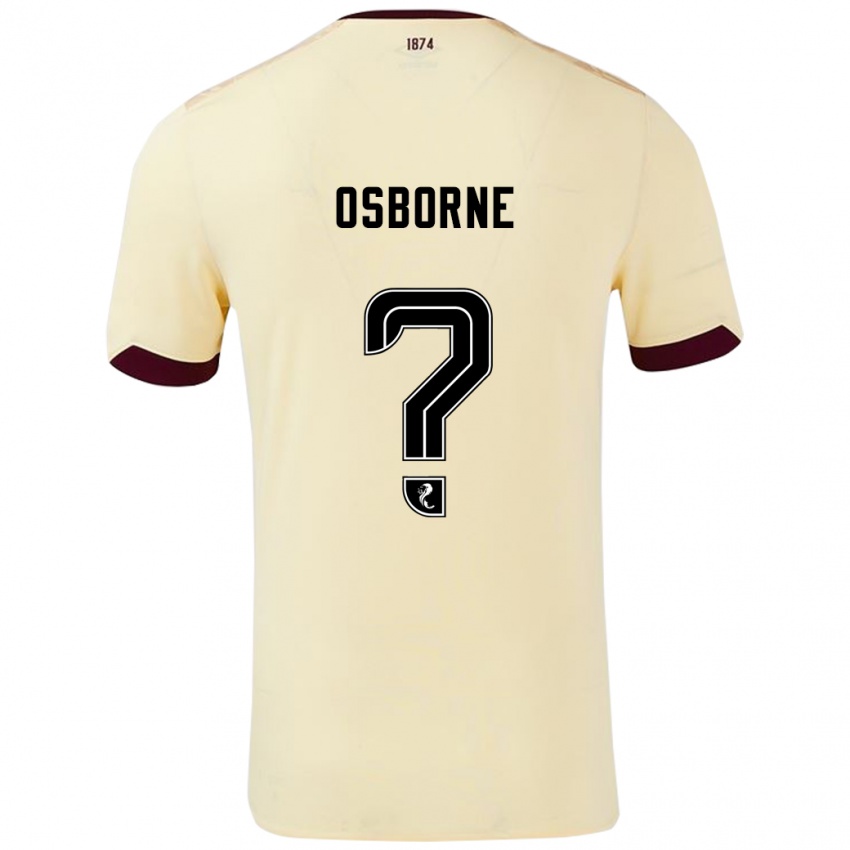 Herren Alfie Osborne #0 Creme Burgunderrot Auswärtstrikot Trikot 2024/25 T-Shirt Österreich