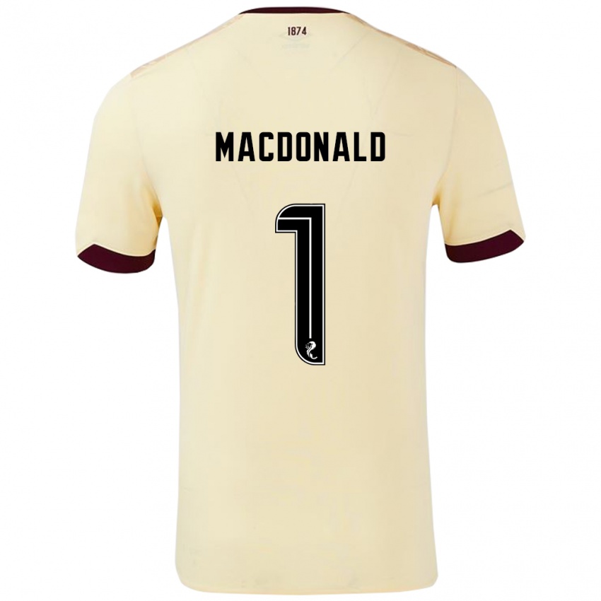 Herren Jamie Macdonald #1 Creme Burgunderrot Auswärtstrikot Trikot 2024/25 T-Shirt Österreich