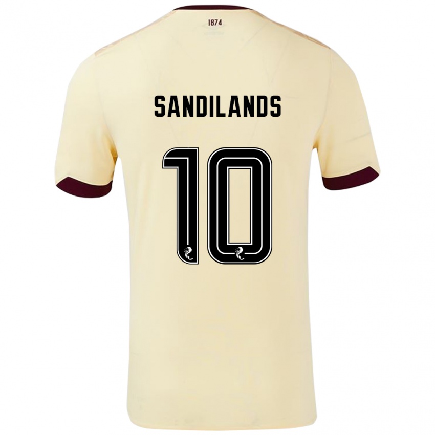 Herren Callum Sandilands #10 Creme Burgunderrot Auswärtstrikot Trikot 2024/25 T-Shirt Österreich