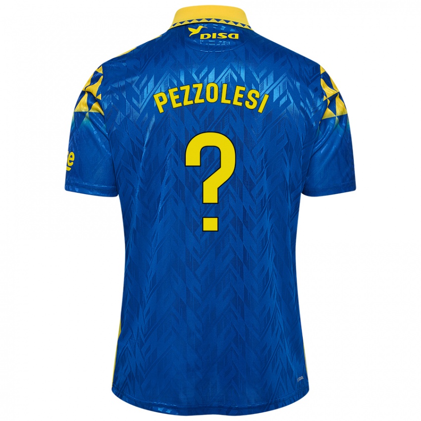 Herren Valentín Pezzolesi #0 Blau Gelb Auswärtstrikot Trikot 2024/25 T-Shirt Österreich