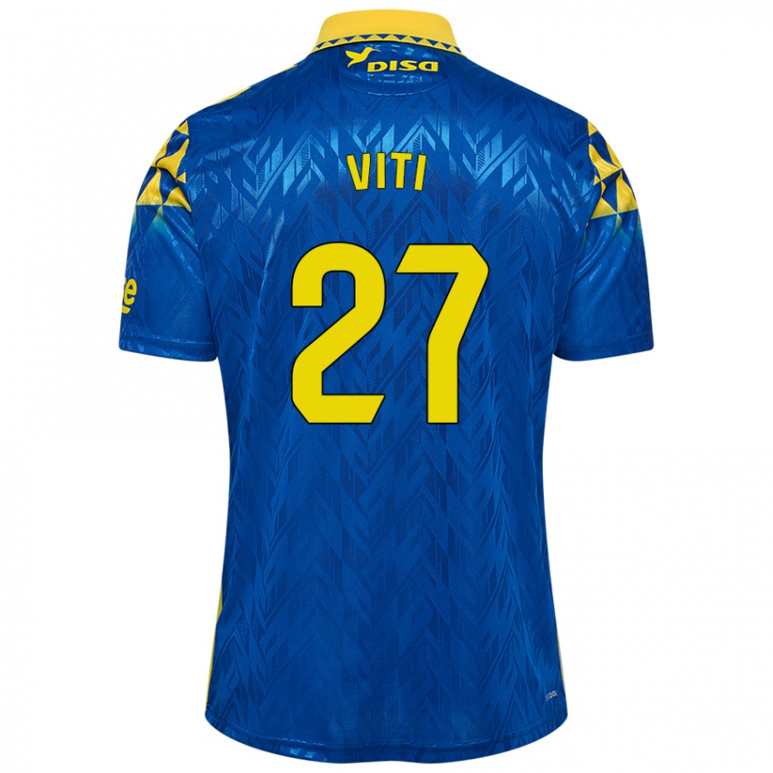 Herren Viti #27 Blau Gelb Auswärtstrikot Trikot 2024/25 T-Shirt Österreich