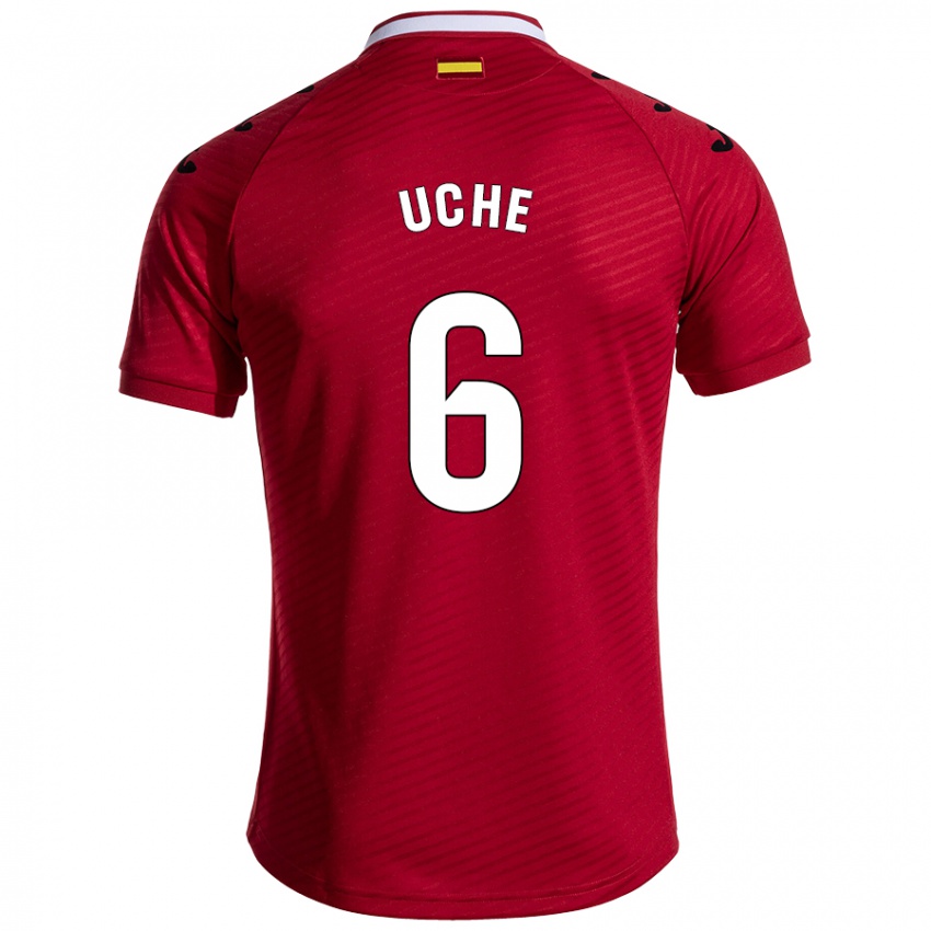 Herren Chrisantus Uche #6 Dunkelrot Auswärtstrikot Trikot 2024/25 T-Shirt Österreich