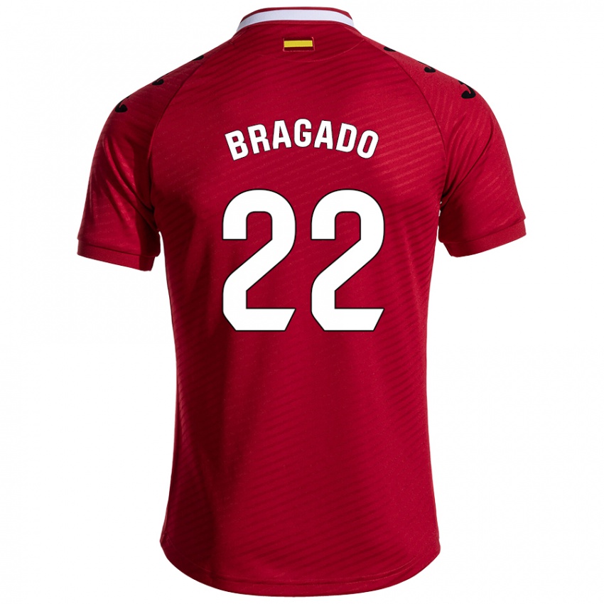 Herren Alonso Bragado #22 Dunkelrot Auswärtstrikot Trikot 2024/25 T-Shirt Österreich