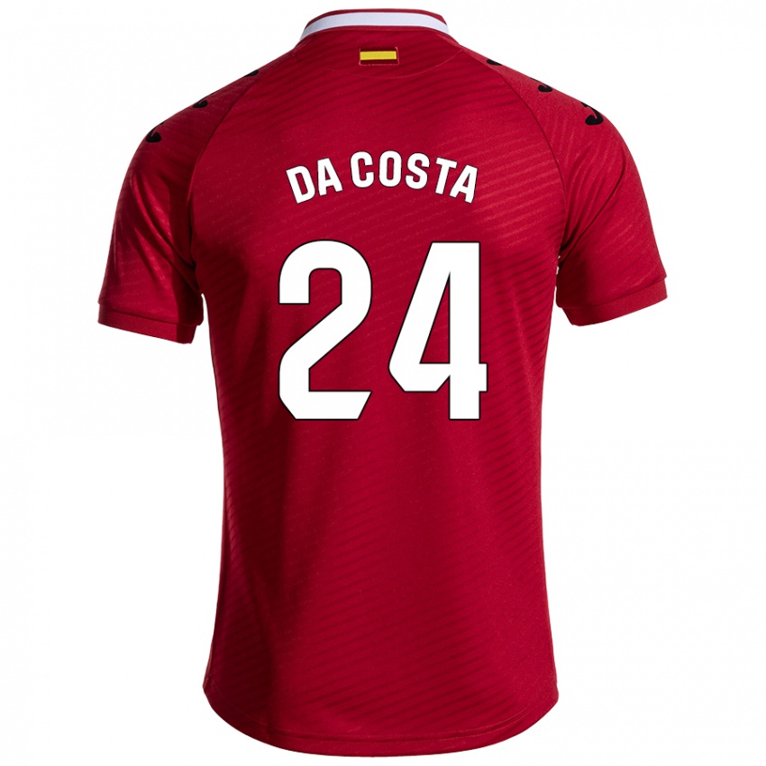 Herren Coba Da Costa #24 Dunkelrot Auswärtstrikot Trikot 2024/25 T-Shirt Österreich