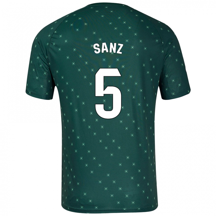 Herren Paco Sanz #5 Dunkelgrün Auswärtstrikot Trikot 2024/25 T-Shirt Österreich