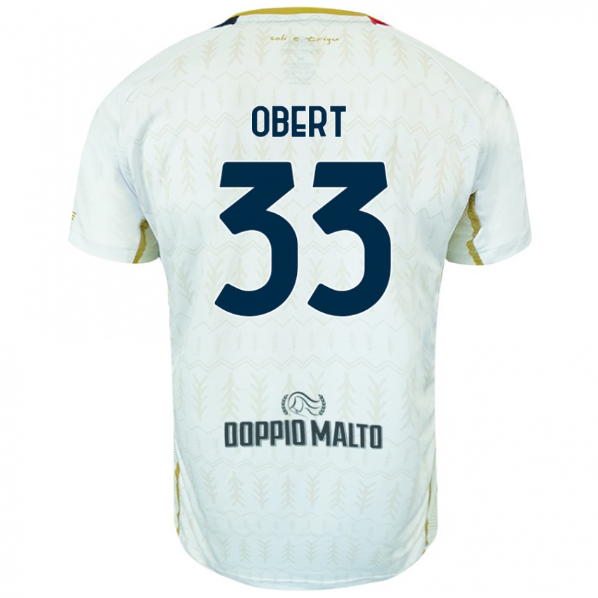 Herren Adam Obert #33 Weiß Auswärtstrikot Trikot 2024/25 T-Shirt Österreich