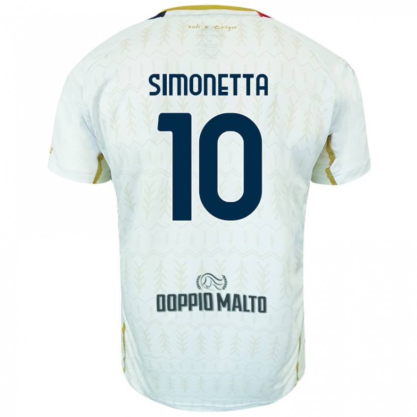 Herren Jacopo Simonetta #10 Weiß Auswärtstrikot Trikot 2024/25 T-Shirt Österreich