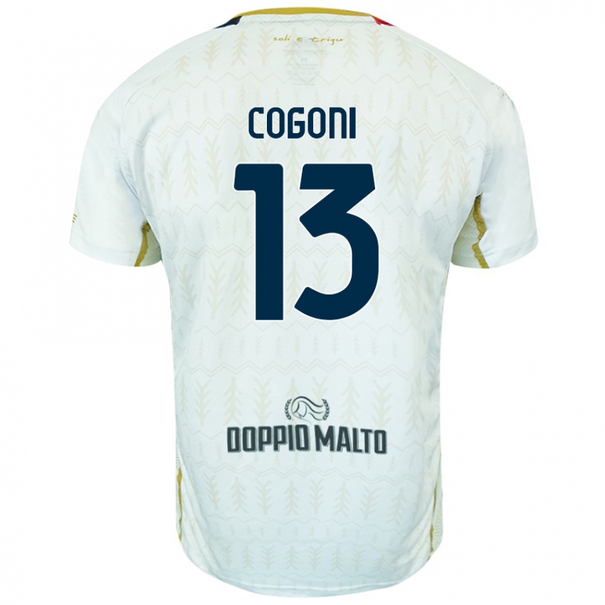 Herren Andrea Cogoni #13 Weiß Auswärtstrikot Trikot 2024/25 T-Shirt Österreich