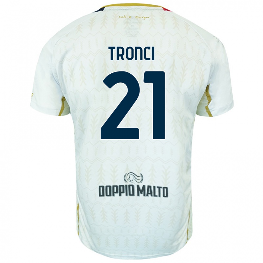 Herren Luca Tronci #21 Weiß Auswärtstrikot Trikot 2024/25 T-Shirt Österreich