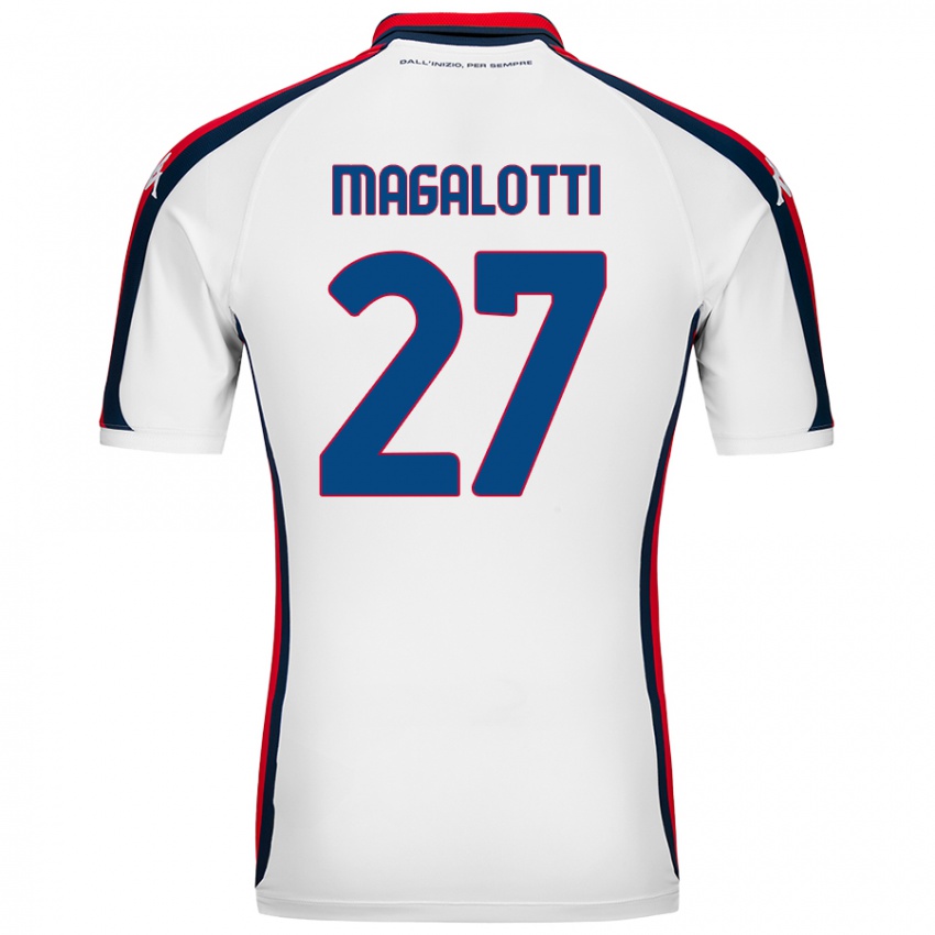 Herren Gabriele Magalotti #27 Weiß Auswärtstrikot Trikot 2024/25 T-Shirt Österreich