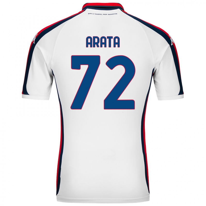 Herren Stefano Arata #72 Weiß Auswärtstrikot Trikot 2024/25 T-Shirt Österreich