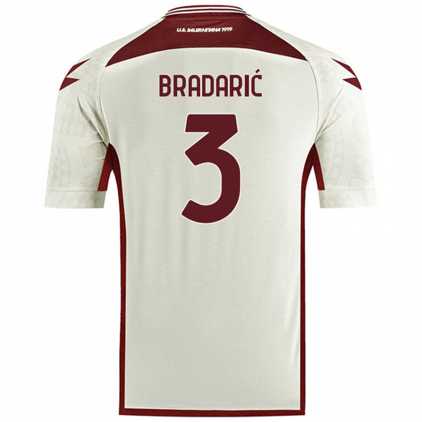 Herren Domagoj Bradarić #3 Cremefarben Auswärtstrikot Trikot 2024/25 T-Shirt Österreich