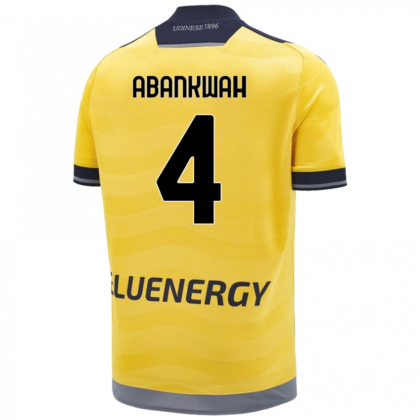 Herren James Abankwah #4 Golden Auswärtstrikot Trikot 2024/25 T-Shirt Österreich