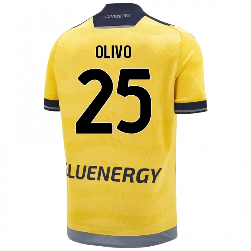 Herren Gioele Olivo #25 Golden Auswärtstrikot Trikot 2024/25 T-Shirt Österreich