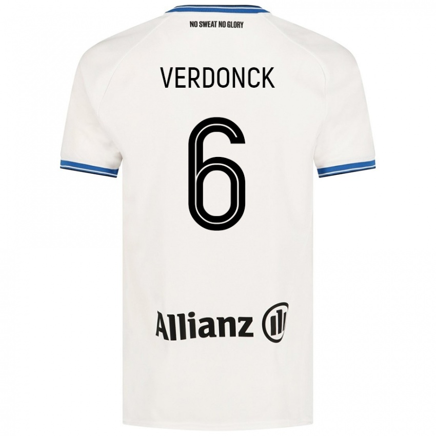 Herren Saar Verdonck #6 Weiß Auswärtstrikot Trikot 2024/25 T-Shirt Österreich