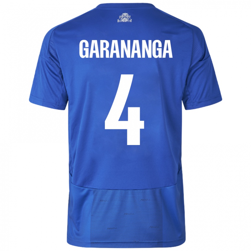 Herren Munashe Garananga #4 Weiß Blau Auswärtstrikot Trikot 2024/25 T-Shirt Österreich