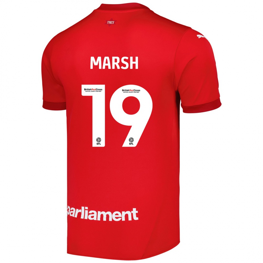 Damen Aiden Marsh #19 Rot Heimtrikot Trikot 2024/25 T-Shirt Österreich