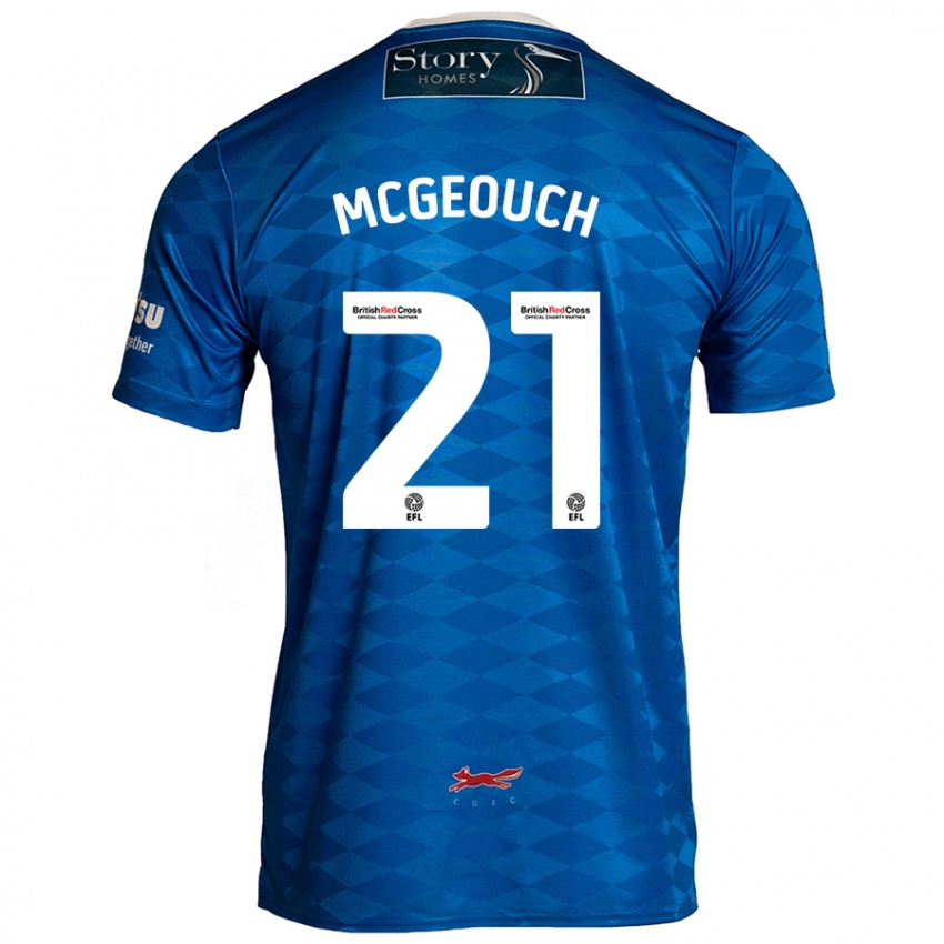 Damen Dylan Mcgeouch #21 Blau Heimtrikot Trikot 2024/25 T-Shirt Österreich