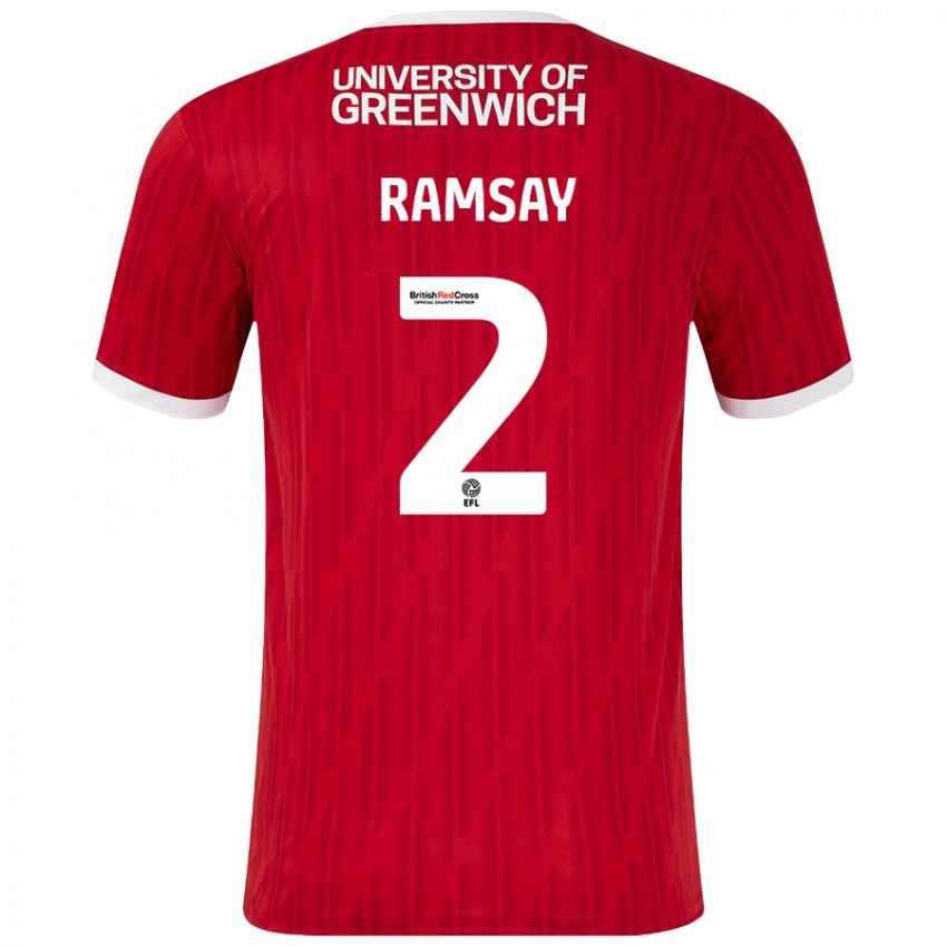 Damen Kayne Ramsay #2 Rot Weiß Heimtrikot Trikot 2024/25 T-Shirt Österreich