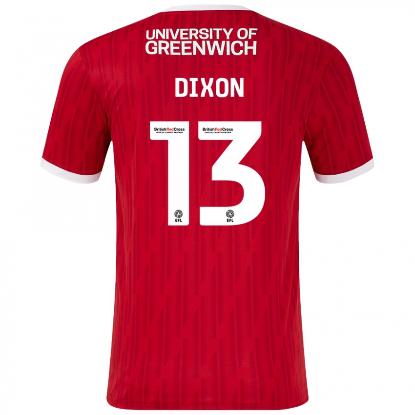 Damen Kaheim Dixon #13 Rot Weiß Heimtrikot Trikot 2024/25 T-Shirt Österreich