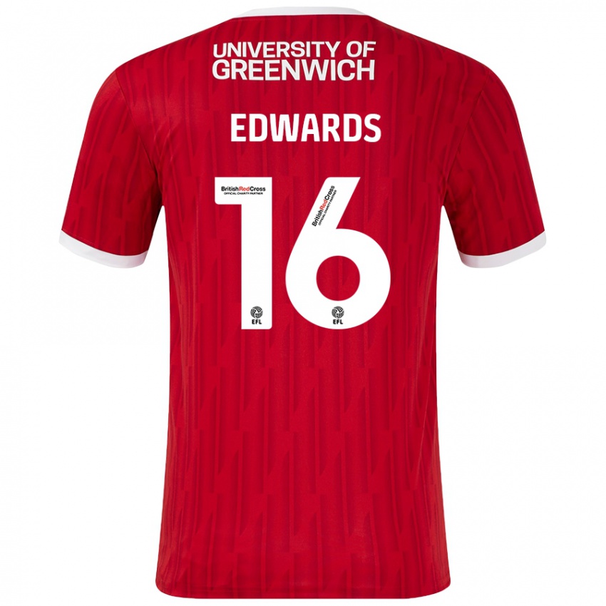 Damen Josh Edwards #16 Rot Weiß Heimtrikot Trikot 2024/25 T-Shirt Österreich