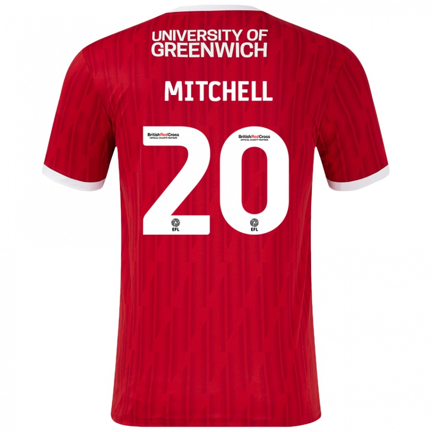 Damen Zach Mitchell #20 Rot Weiß Heimtrikot Trikot 2024/25 T-Shirt Österreich