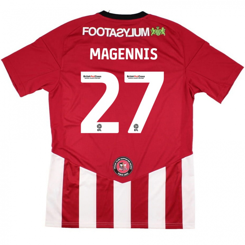 Damen Josh Magennis #27 Rot Weiß Heimtrikot Trikot 2024/25 T-Shirt Österreich