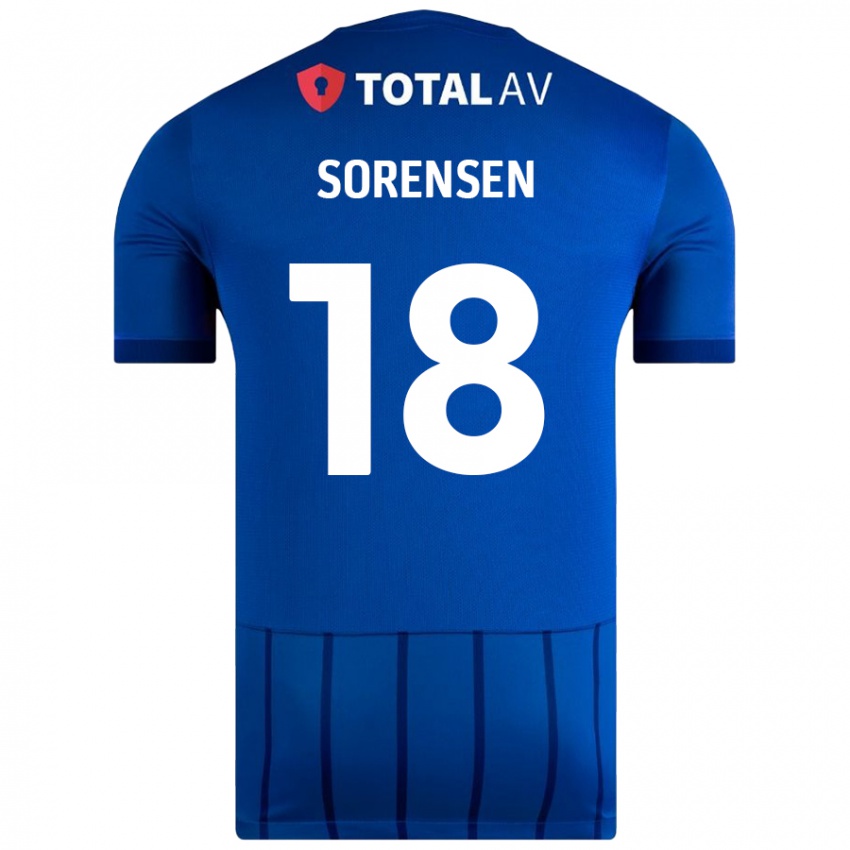 Damen Elias Sørensen #18 Blau Heimtrikot Trikot 2024/25 T-Shirt Österreich